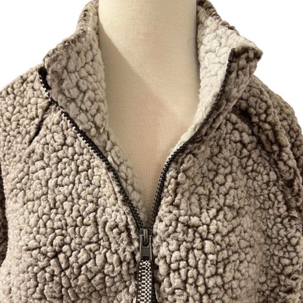Cozy Sherpa Quarter Zip Sherpa Pullover Women Size Large - Picture 4 of 7